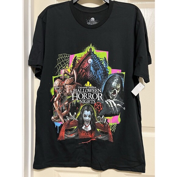 Authentic 2024 Universal Studios HHN Halloween Horror Nights 33 Shirt Large - Picture 1 of 6